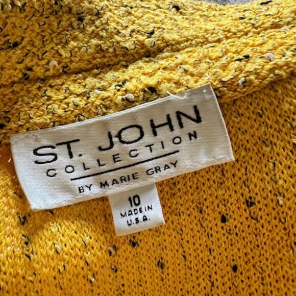 St. John Collection Three Piece Knit Yellow Suit - Picture 10 of 10